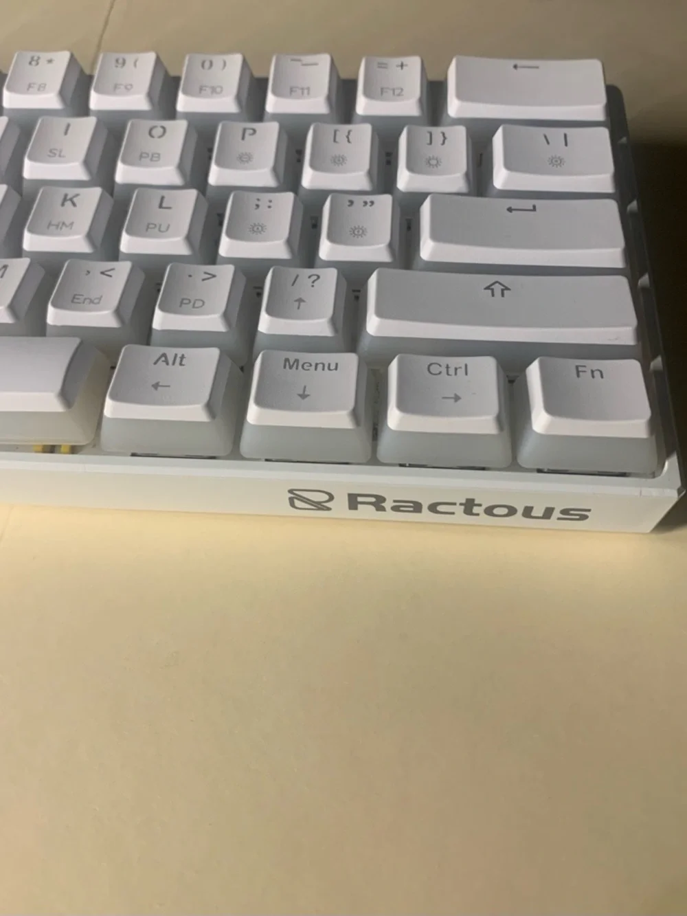 White RGB Mechanical Gaming Keyboard - Rainbow Backlight